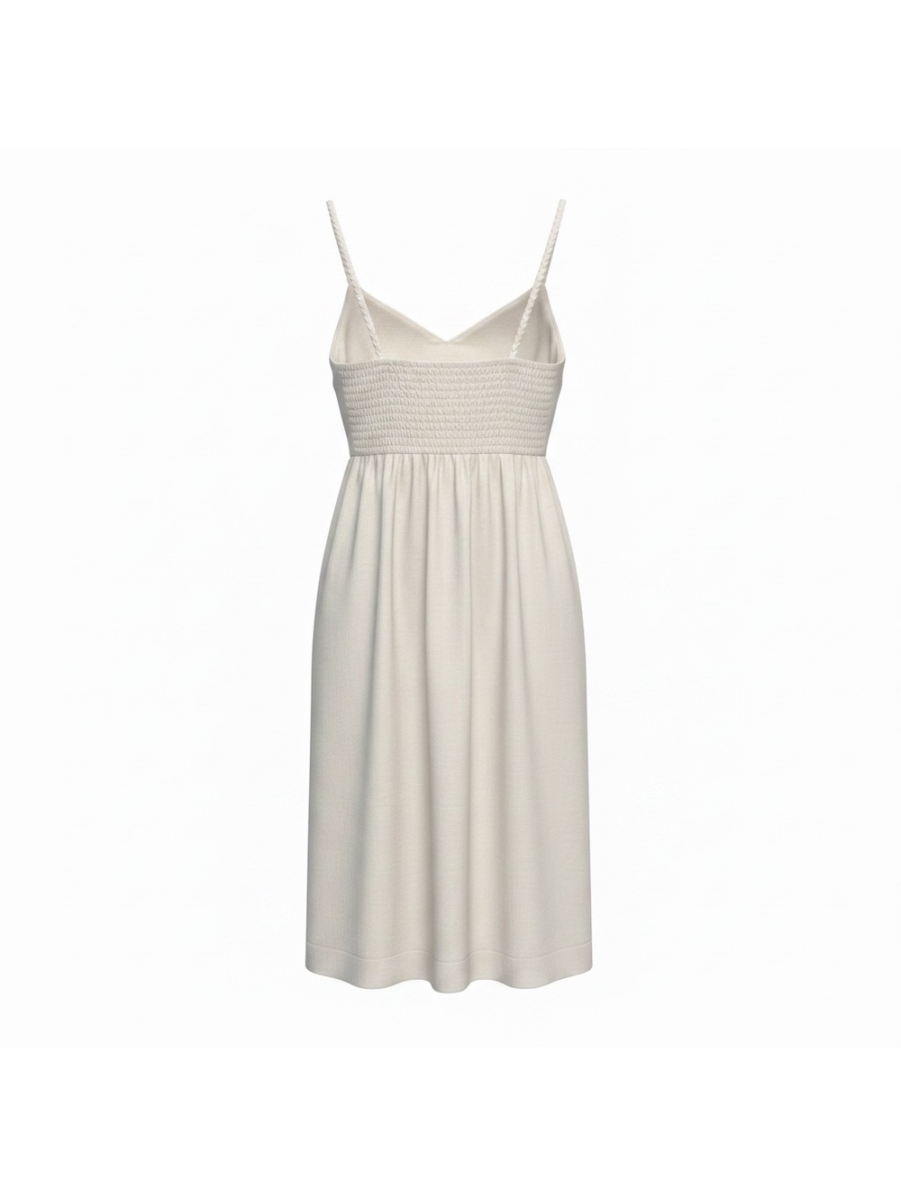Monteau LA Linen-Blend Button-Down Midi Dress Cream Small EUC - Picture 3 of 6